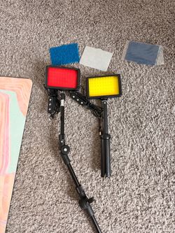 2 USB LED Video Lights w/ Color Filters