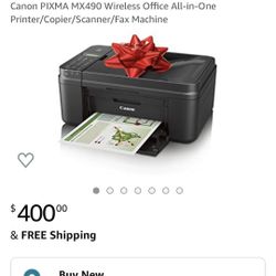 Canon Pixma MX490 Wireless All-in-One Printer