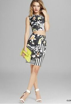 CLover Canyon Floral discs Cop top and skirt set