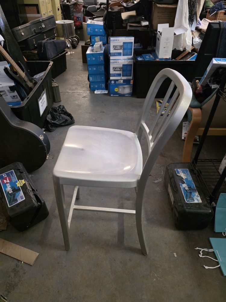 Emerco style Navy Chairs In ALUMINUM Bar Stools Counter Stools