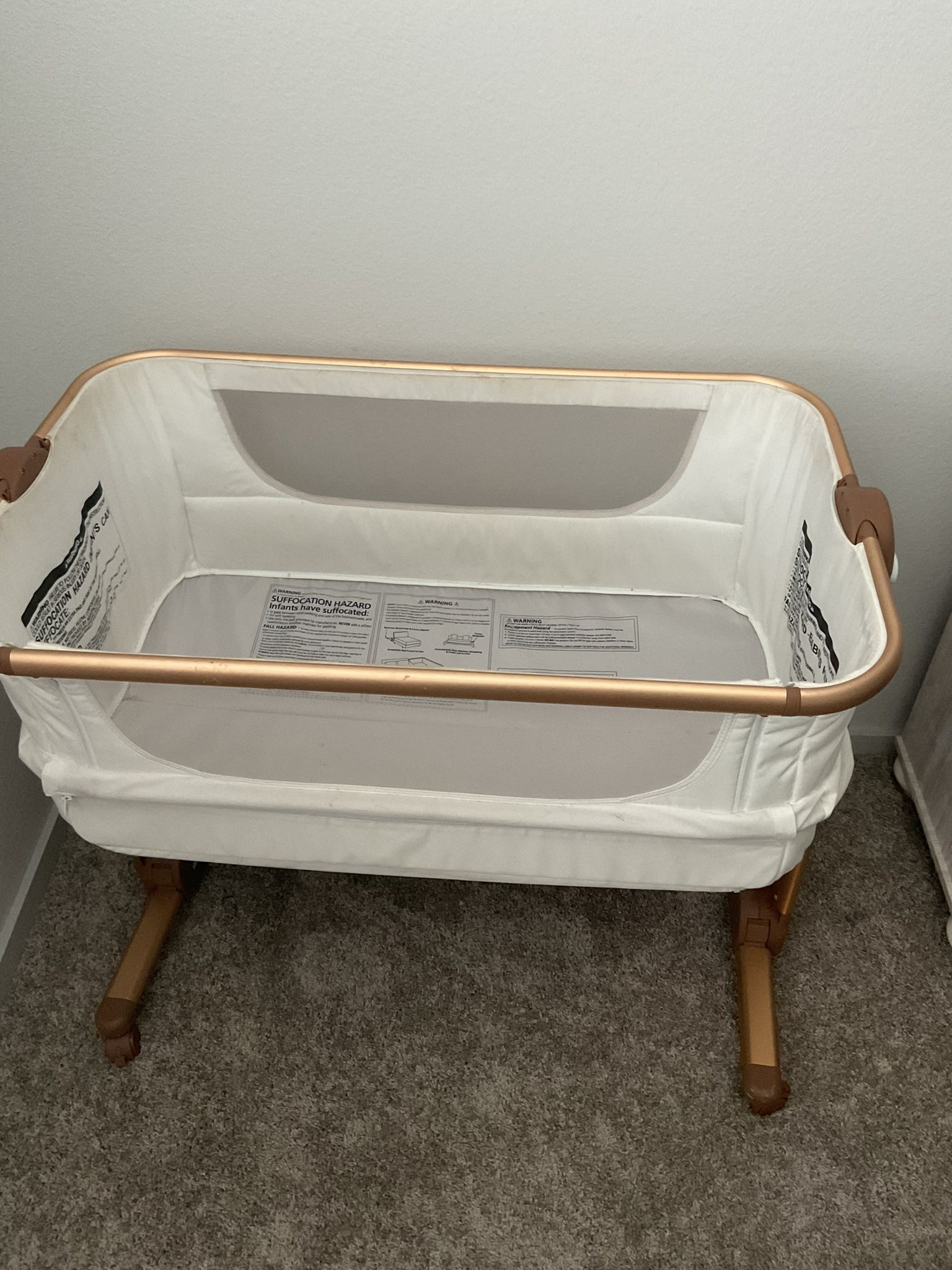 Rose Gold Baby Bassinet 