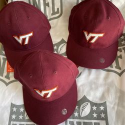 Virginia Tech Nike Youth Caps. Resell Lot 3. New