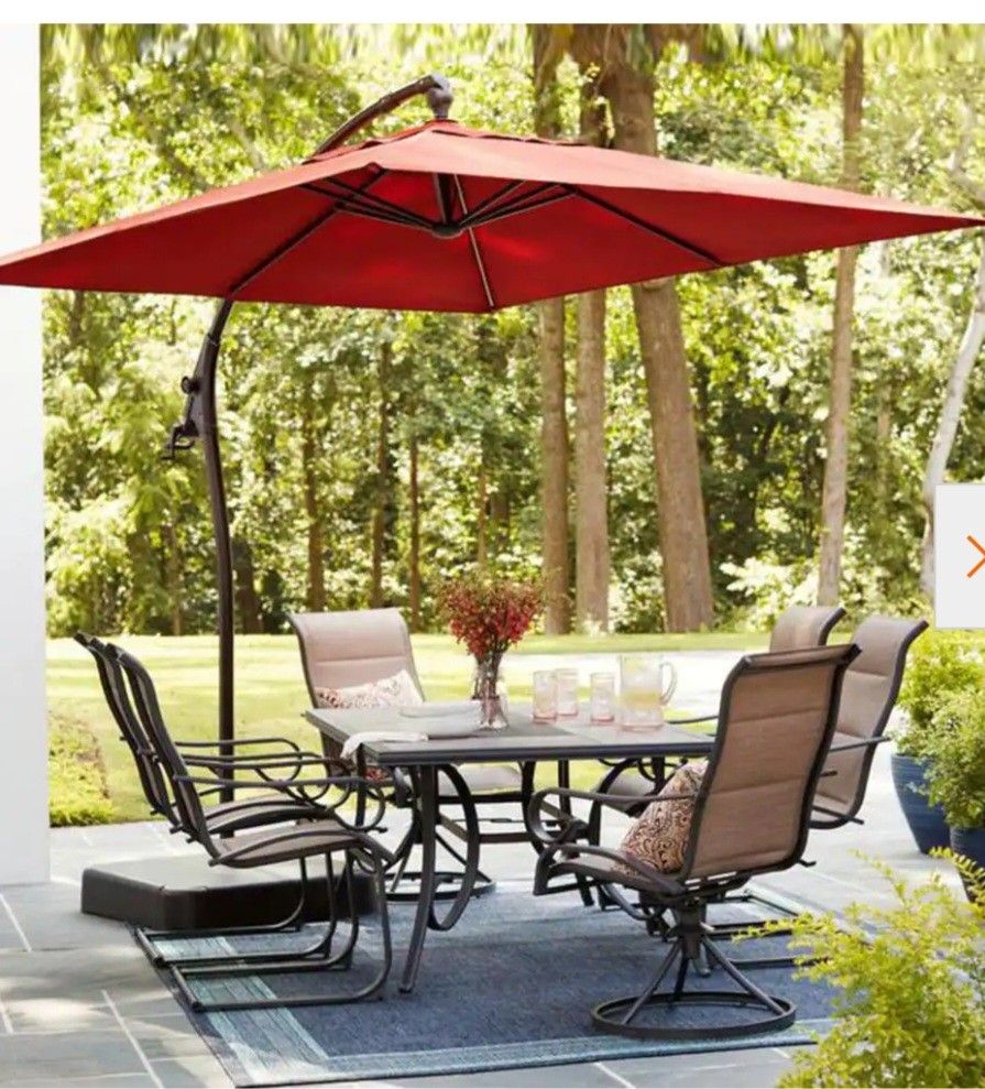 hampton bay 7-1 2 ft steel patio umbrella in ruby Formosa Covers - 9ft Market Replacement Canopy - 8 Ribs Top Canvas - 600D UV Protective and Water Resistant Umbrella Fabric of shade with this large patio umbrella that will keep you cool all day long. Patio Umbrellas for Outdoor Shade