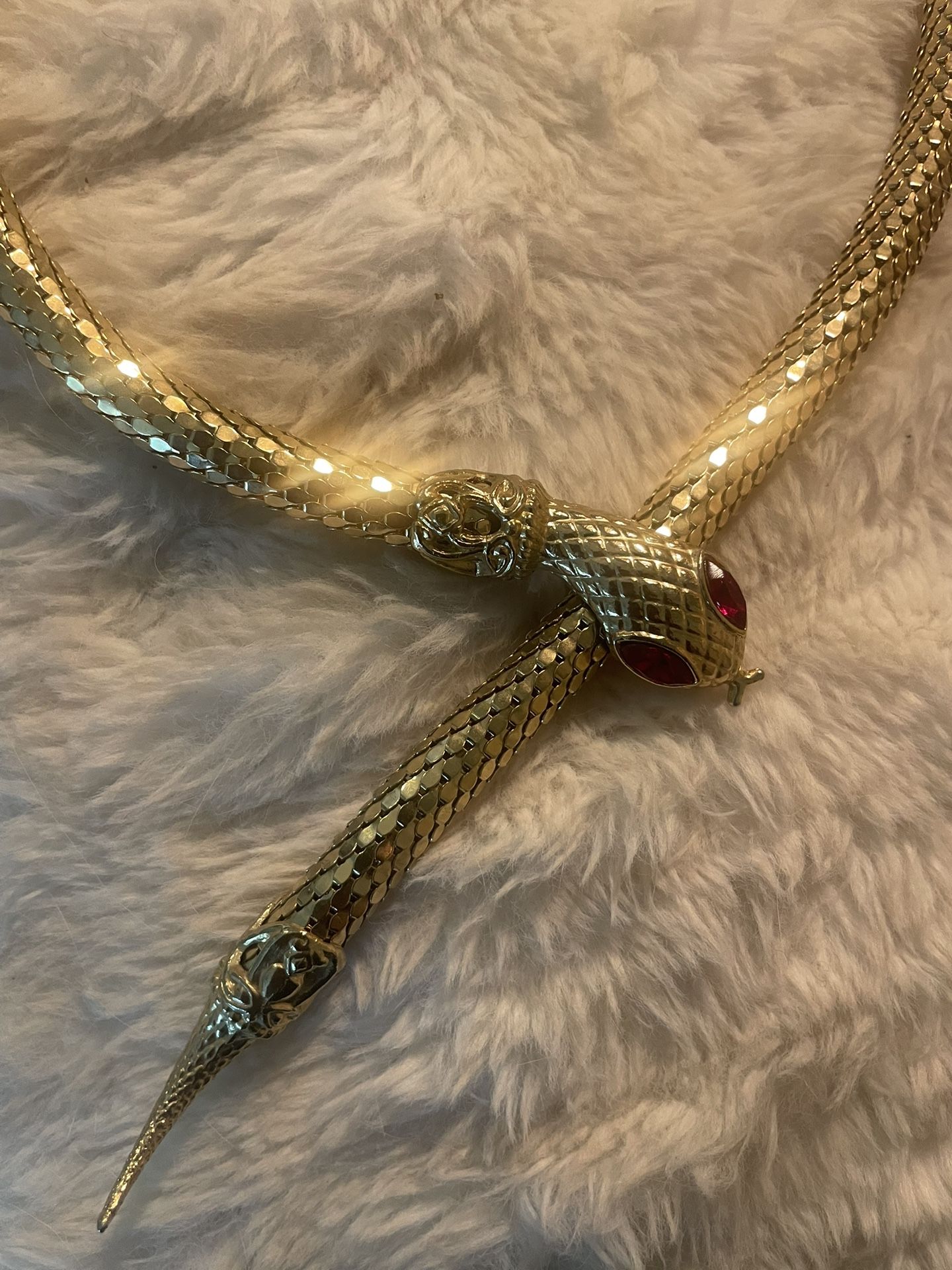 Vintage Gold Snake Necklace