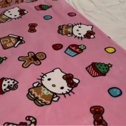 Twin Candyland Hello Kitty Blanket 