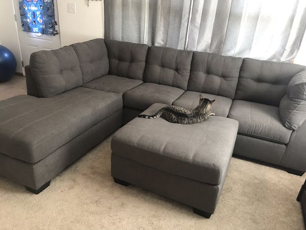 Ashley S Furniture Sofa Sectional With Ottoman For Sale In Granite
