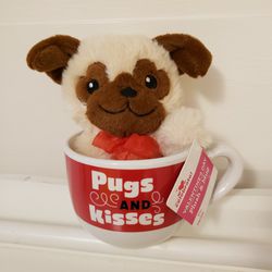 Pugs and Kisses Mug and Plush Set