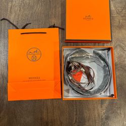 HERMES women’s Designer Black And Gold Belt