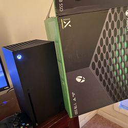 XBOX SERIES X WITH MONITER AND TURTLE BEACH HEADSET!!