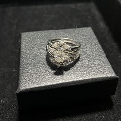 Real Diamond Engagement Ring  Pear Shape Absolutely Stunning 