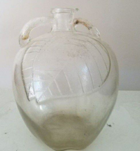 Vintage Glass Apple Cider Jug Bottle
