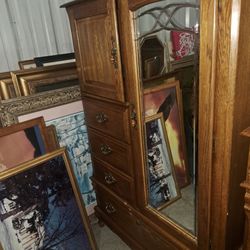 Large Solid Wood Wardrobe 