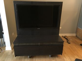 Samsung Plasma Tv And Cabinet 
