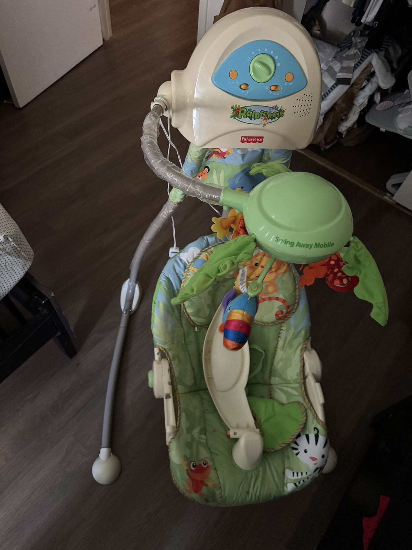 Fisher-Price Rainforest Open Top Baby Cradle & Swing