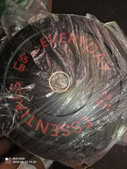Bumper plates 55's + weights, bench, Olympic & standard bars+