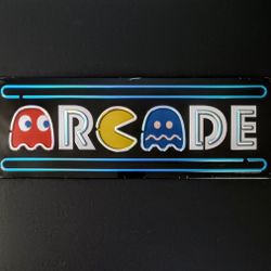 Pac-Man Arcade Embossed Metal Sign (Brand New)