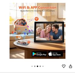 New 10.1" WiFi Digital Picture Frame with IPS Touch Screen, Smart Digital Photo Frame with 16GB Storage, Auto-Rotate, Wall Mountable, Share Photos Ins
