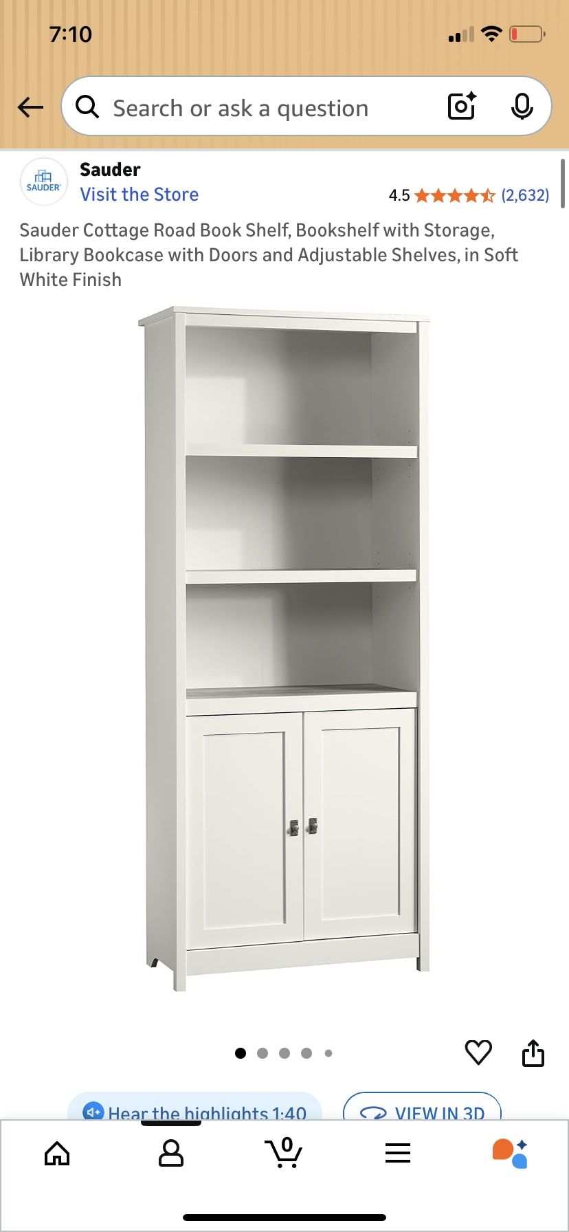 Book Shelf W/ Cabinets