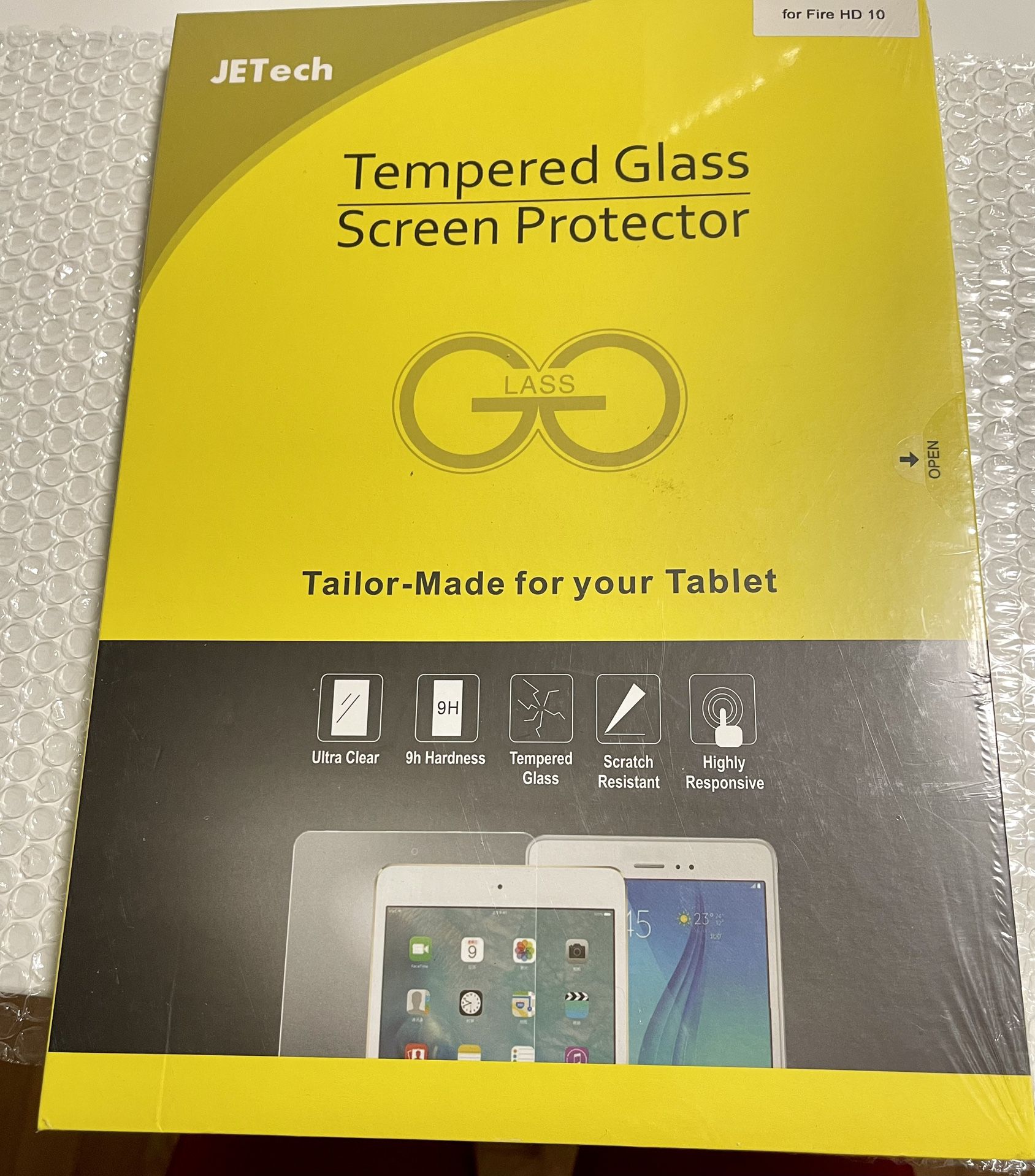 NIB JETech Screen Protector For Amazon Fire HD 10 Tablet