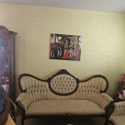 ANTIQUE COUCH AND CHAIR