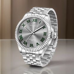 Invicta Specialty Men's 43MM-Charcoal Dial, Green Roman Numerals-Brand New W/Box