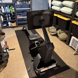 Peloton Rower W/ Mat and Wall Anchor