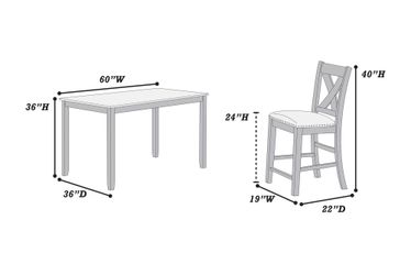 7-Piece Counter Height Dining Set