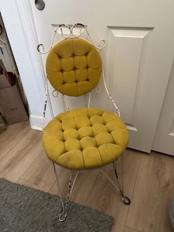 Vintage Yellow Cushion Chair