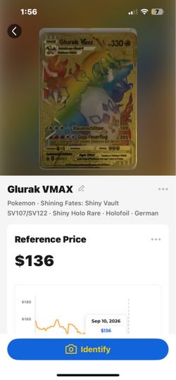 Pokemon Gold Card