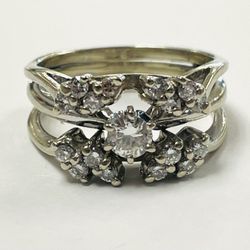 14K White Gold Diamond Ring