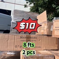 ❤️$10❤️ MARVOWARE String Light Poles for Outdoors Weather Resistant,Stainless Steel Tall,Christmas Decoration,Light Pole for House Garden Patio Weddin