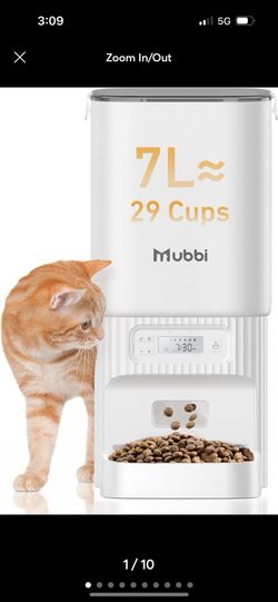 Automatic Cat Feeder 7L, Timed Cat Feeder with Desiccant Bag for Dry Food, Dog D