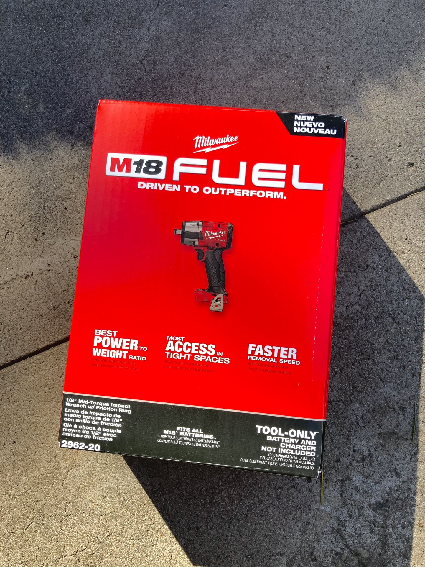 Milwaukee M18 FUEL Gen-2 Brushless Cordless Mid Torque 1/2” Impact Wrench (Tool Only)