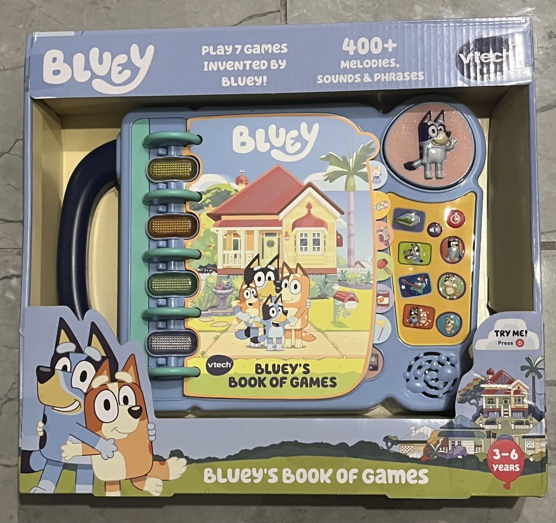 Vtech Blueys Book of Games Interactive Pretend-Play Book New Toddler Learning