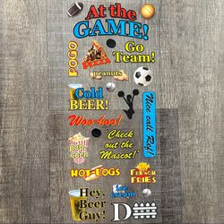 New At The Game Sports Scrapbook Craft Stickers