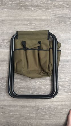 Folding Stool with Tool Bag Organizer