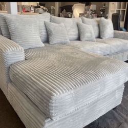 Brand New Plush Comfy Corduroy Sectional Set
