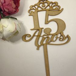 Mis 15 Cake Topper.  Decoración de Pastel de Quinceañera. 15th Birthday Cake Topper. 