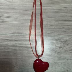 Glass Torched Heart Necklace 