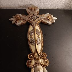 GORGEOUS VTG Bomboniere Stile From Milano Italy 9"x14" Crucifix Cross.


