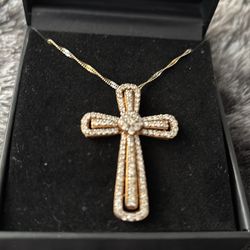 10K DIAMOND NECKLACE 2CTTW