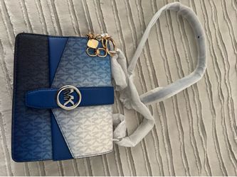 Small MK blue and white bag
