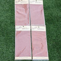 4 Packs Vintage Houseworks #8201 Natural Clay Mini Bricks Dollhouse Fingerboard Model Supply 1:12