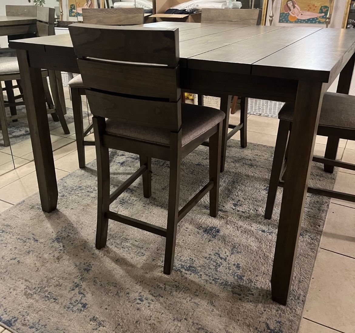High Dining Table and Chairs