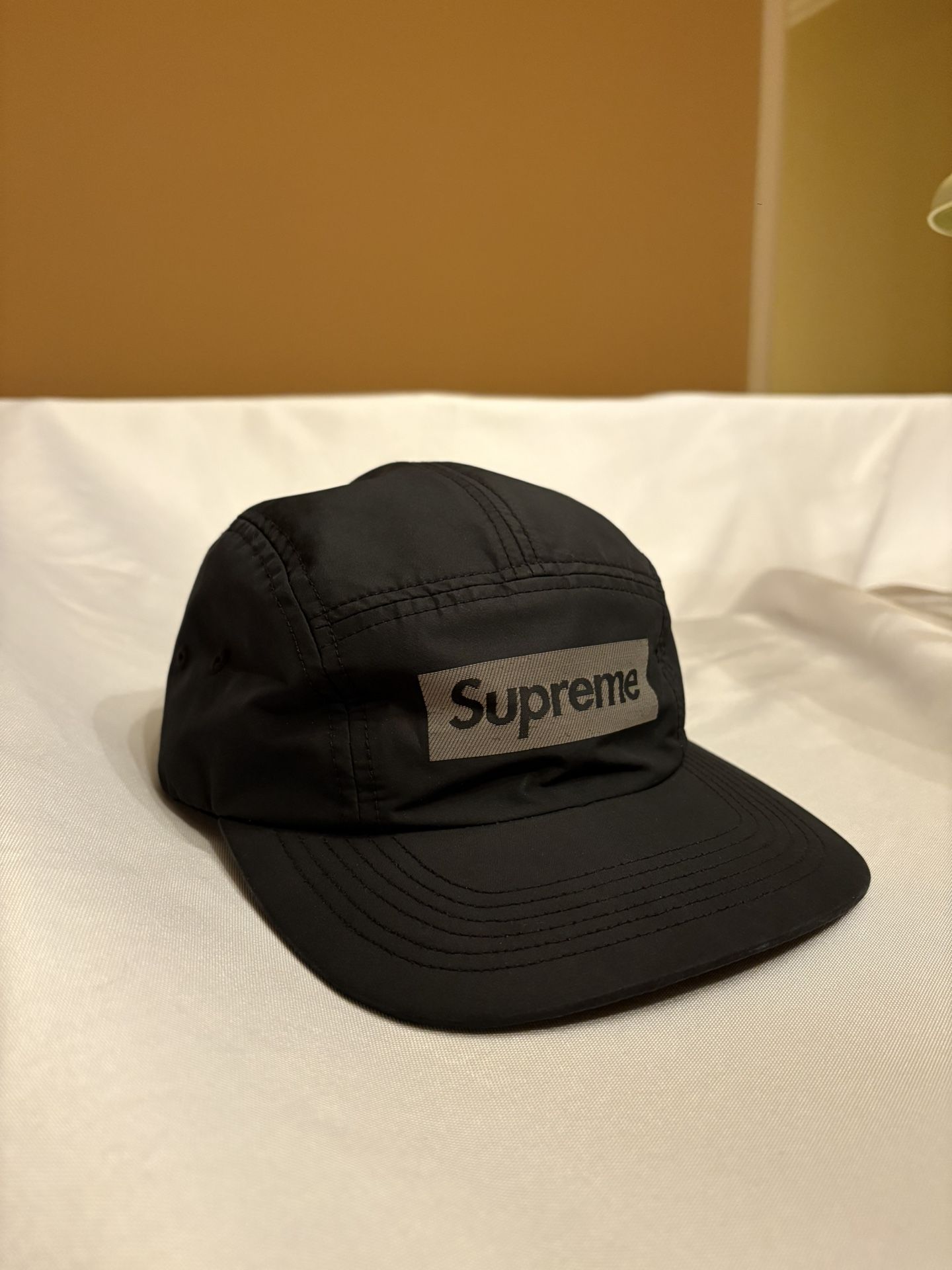 Supreme Reflective Jacquard Logo Camp Cap (FW22)
