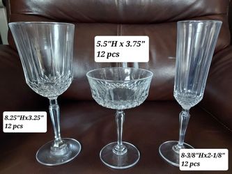 Mikasa Classic Crystal Wine Glasses, Champagne Glasses, Coupe Glasses in Set of 12