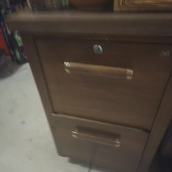 All Wood File Cabinet Wirh Many File Dividers.