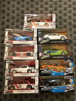 1/24 die cast Fast & Furious Collectibles and Jada!