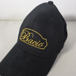Bacio Men's Fitted Hat Black/ Gold Size L/XL