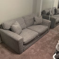 Grey Custom made Mathis Brother Loveseat 